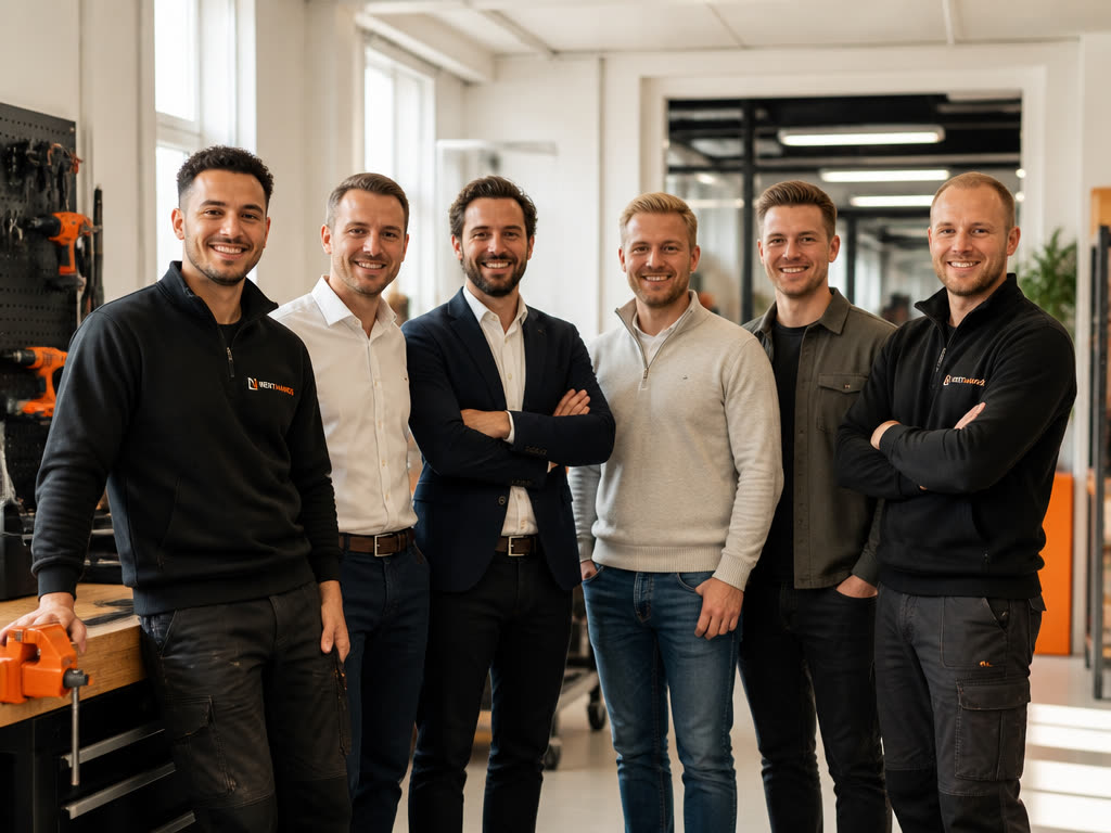 Begeleider bespreekt technisch werk met een starter